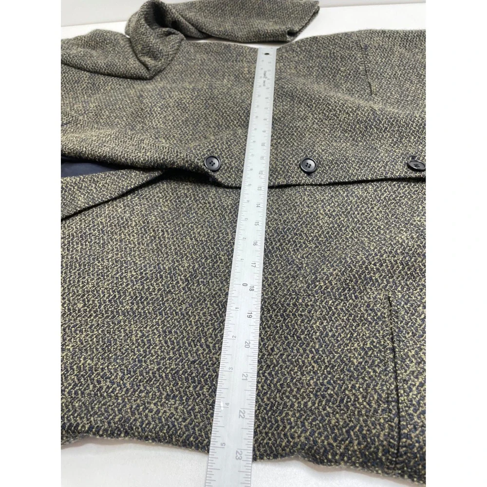 Andrew Fezza Herringbone Blazer‎ Wool Sport Coat Suit Jacket 48L Office Heritage